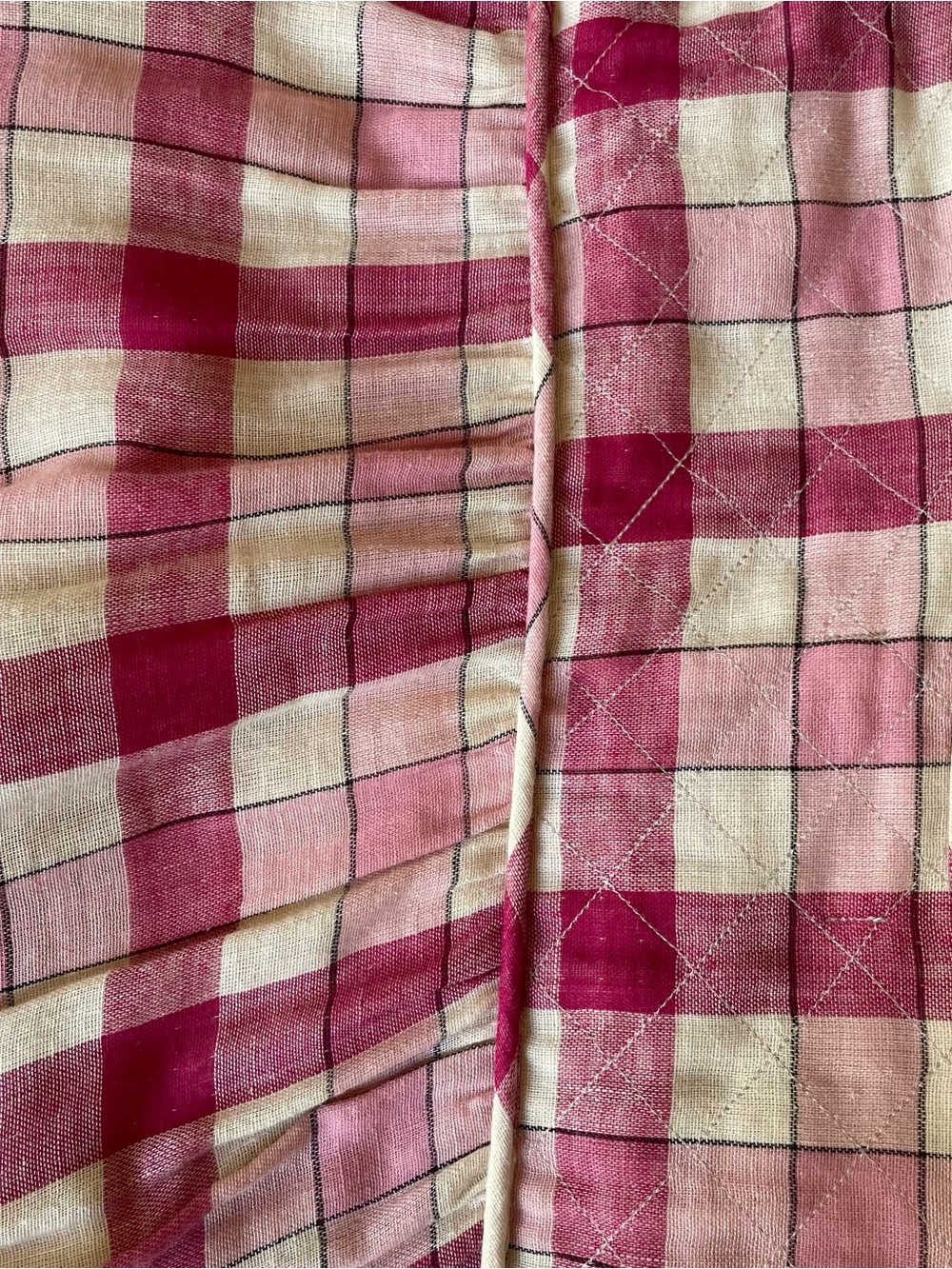 Christy Dawn the Dawn Pink and Cream Plaid Maxi Dress - Picture 10 of 10